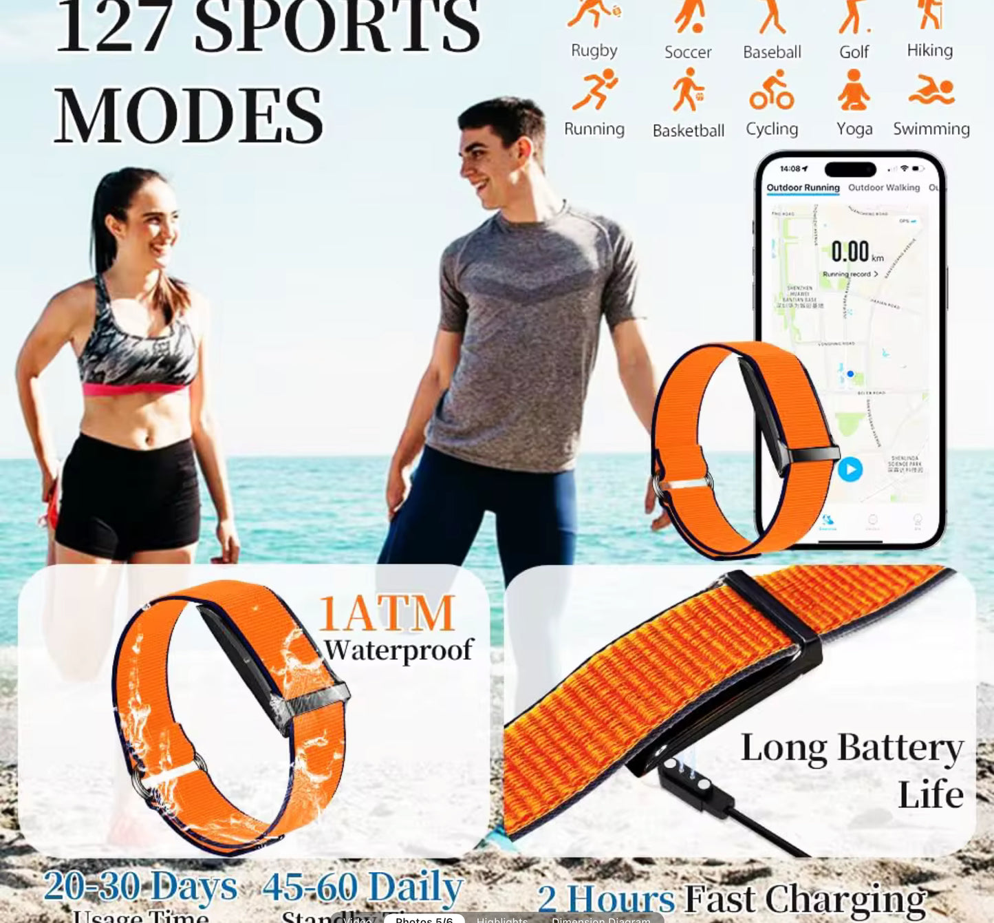 Fitness tracker 2025 smart bracelet