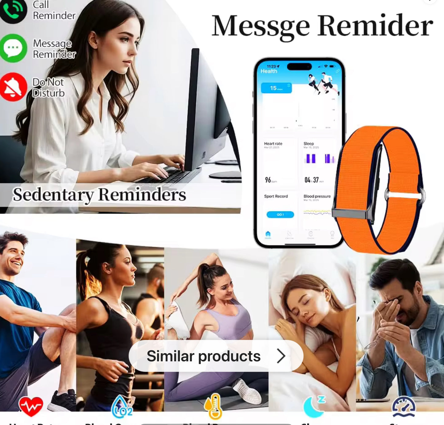 Fitness tracker 2025 smart bracelet